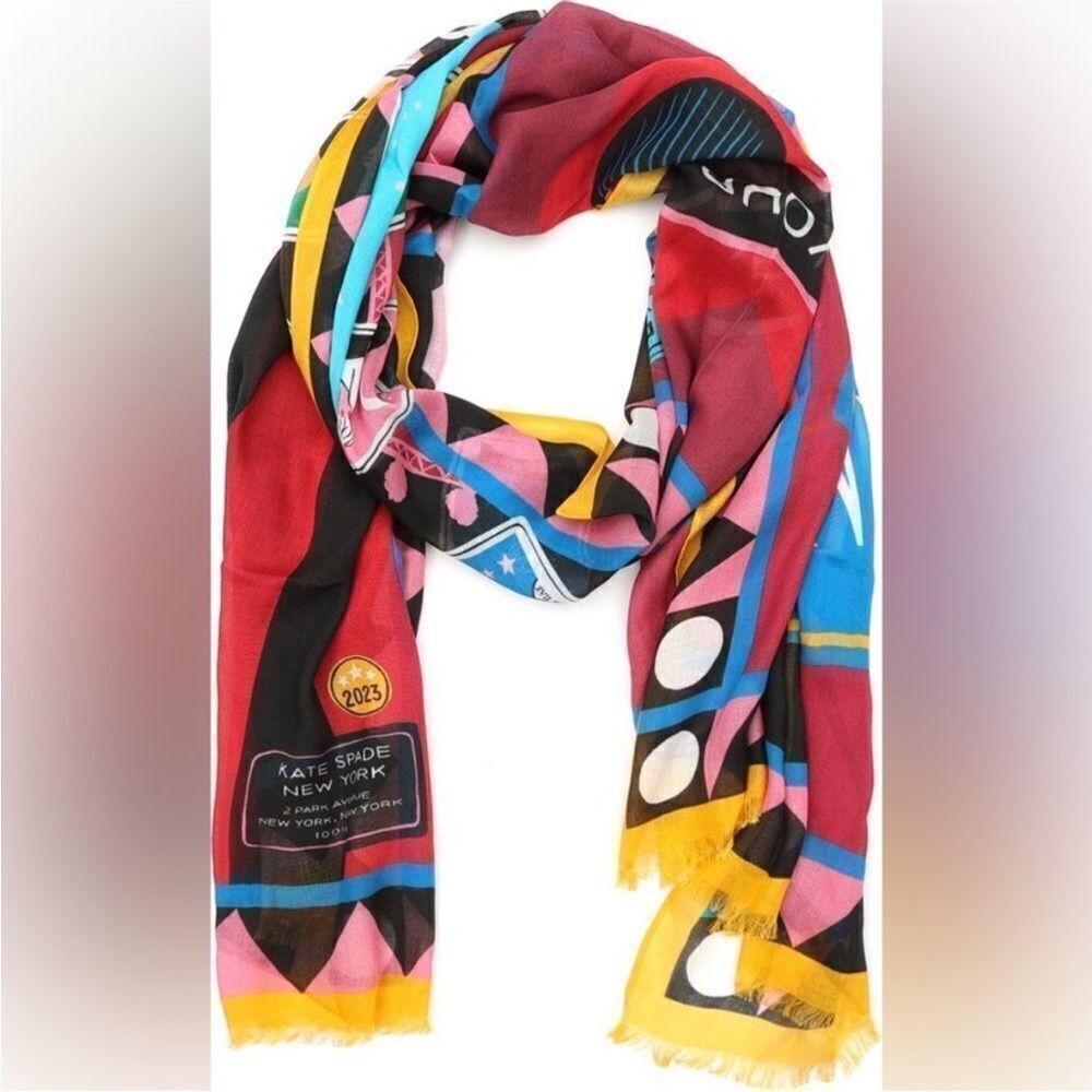 Kate Spade NWOT Madame Kate Oblong Scarf